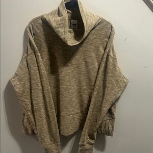 Avia Cowl Neck Sweater in Heathered Brown